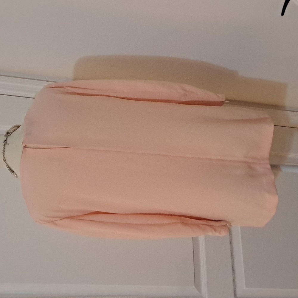Lafayette 148 Soft Peach Color Blouse/Tunic Size 4 - image 5